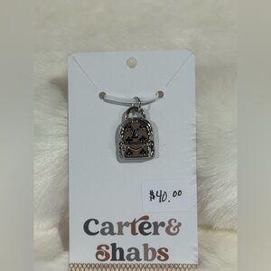 Silver colored LV Backpack- 2